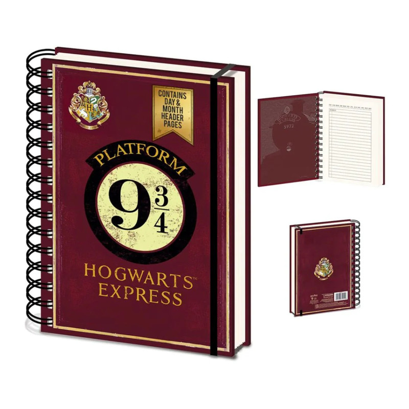 Harry Potter - Platform 9 3/4 A5 Wiro Notebook - دفتر